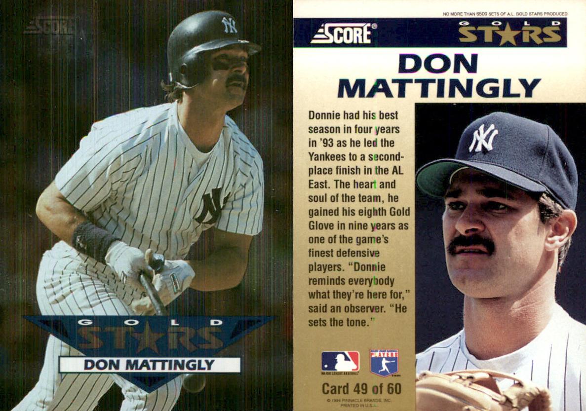 1994 Score Baseball Don Mattingly #49 PSA 9