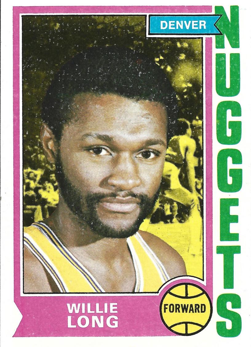 1974 Topps Basketball Willie Long #202