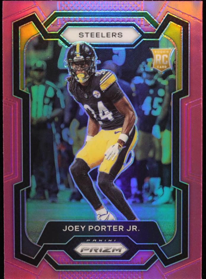 2023 Panini Prizm Football Pink Joey Porter Jr. #386 PSA 8.5