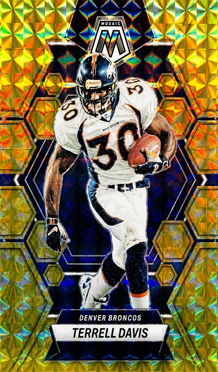 2023 Panini Mosaic Football Reactive Yellow Terrell Davis #73
