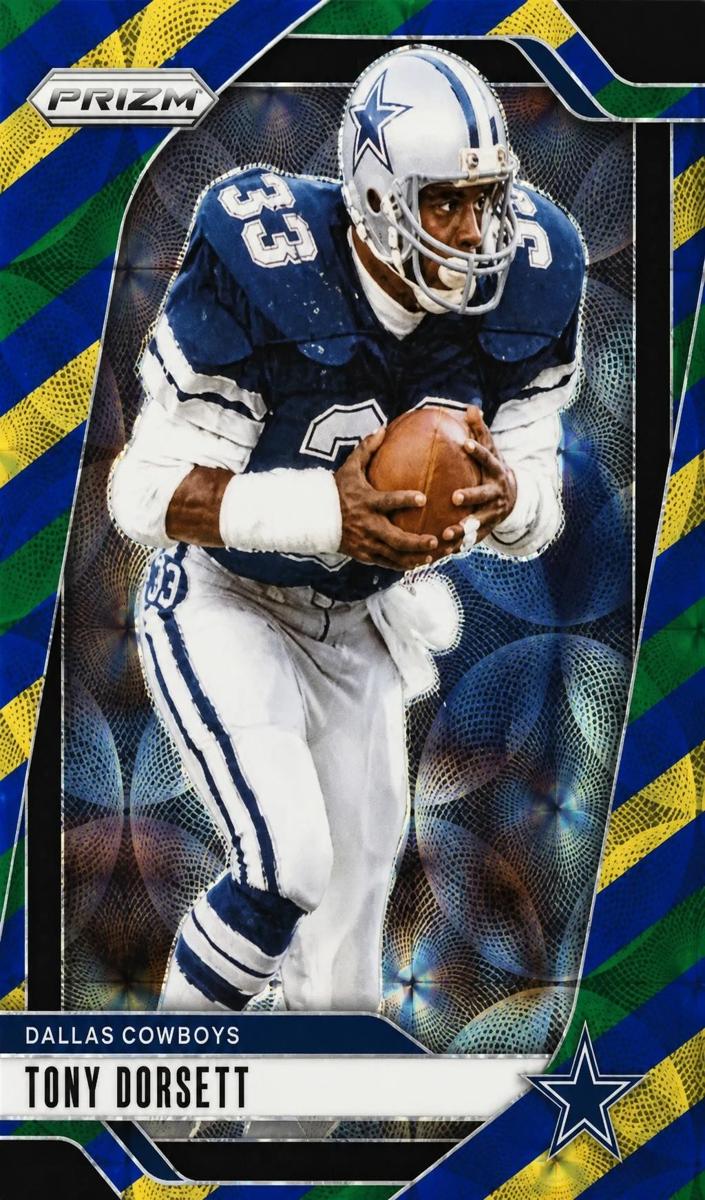 2024 Panini Prizm Football Choice Blue Yellow and Green Tony Dorsett #81