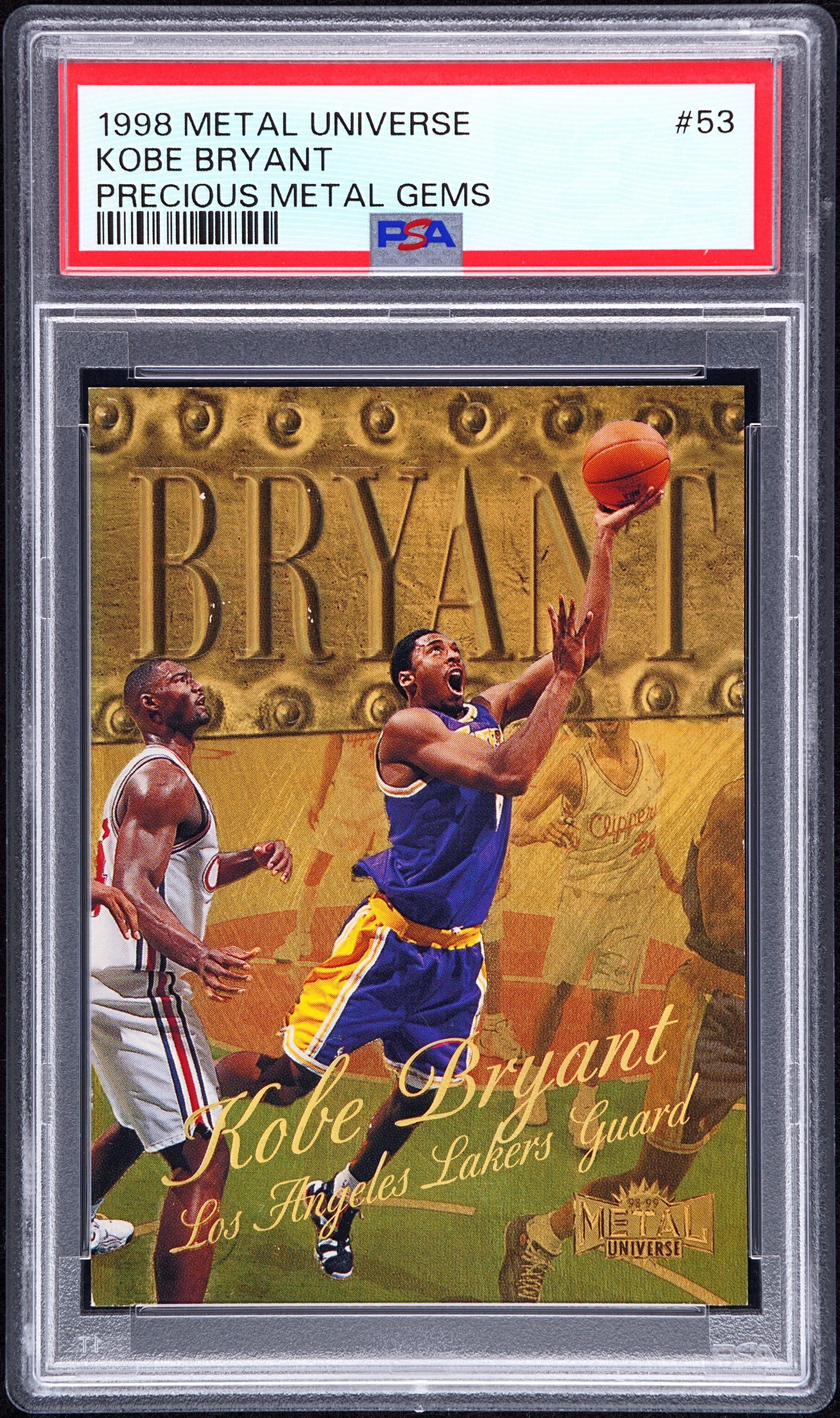 1998 Metal Universe Basketball Precious Metal Gems Kobe Bryant #53 PSA 5.5