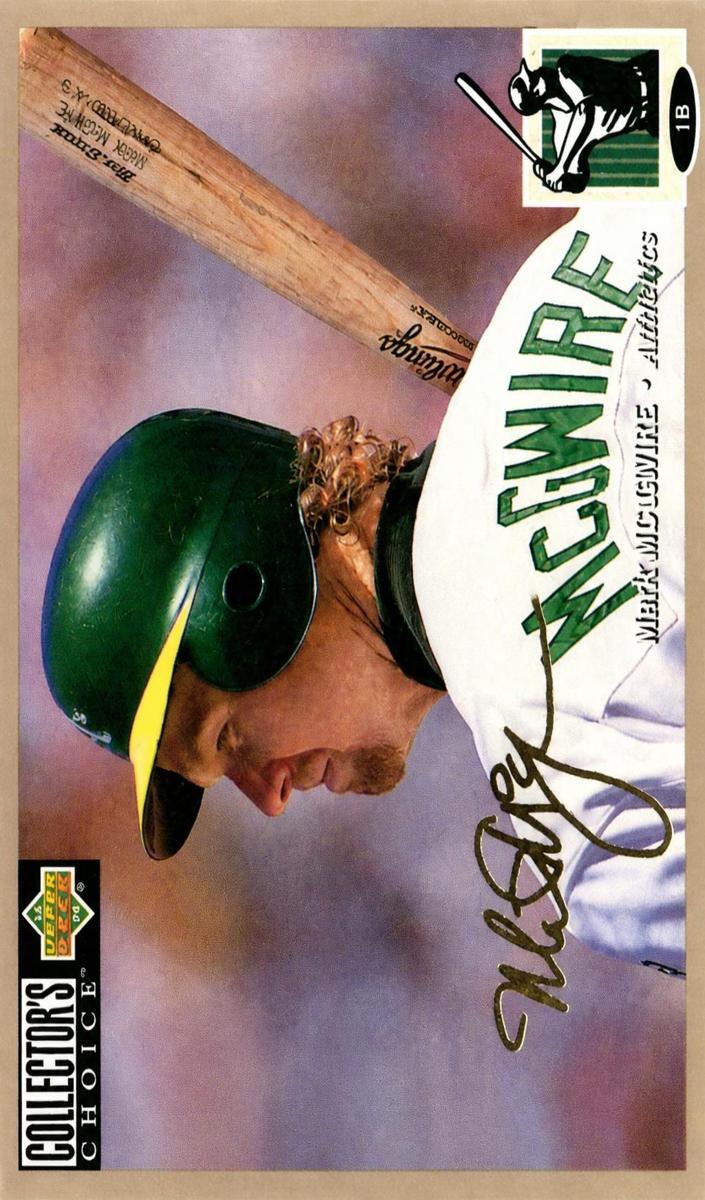 1994 Upper Deck Collector's Choice Baseball Gold Signature Mark McGwire #525 PSA 7.5