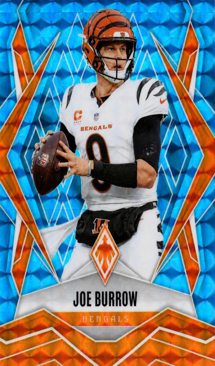 2025 Panini Phoenix Football Light Blue Pyramids Joe Burrow #30