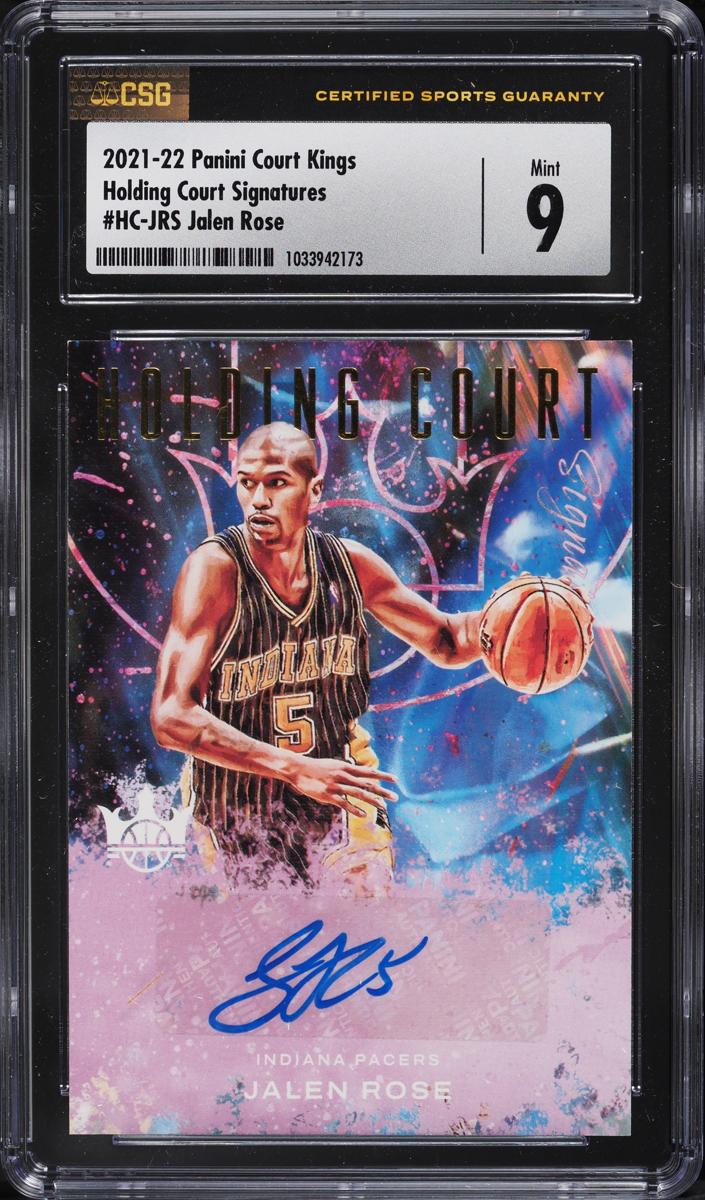 2021 Panini Court Kings Basketball Jalen Rose #HC-JRS CSG 8.5