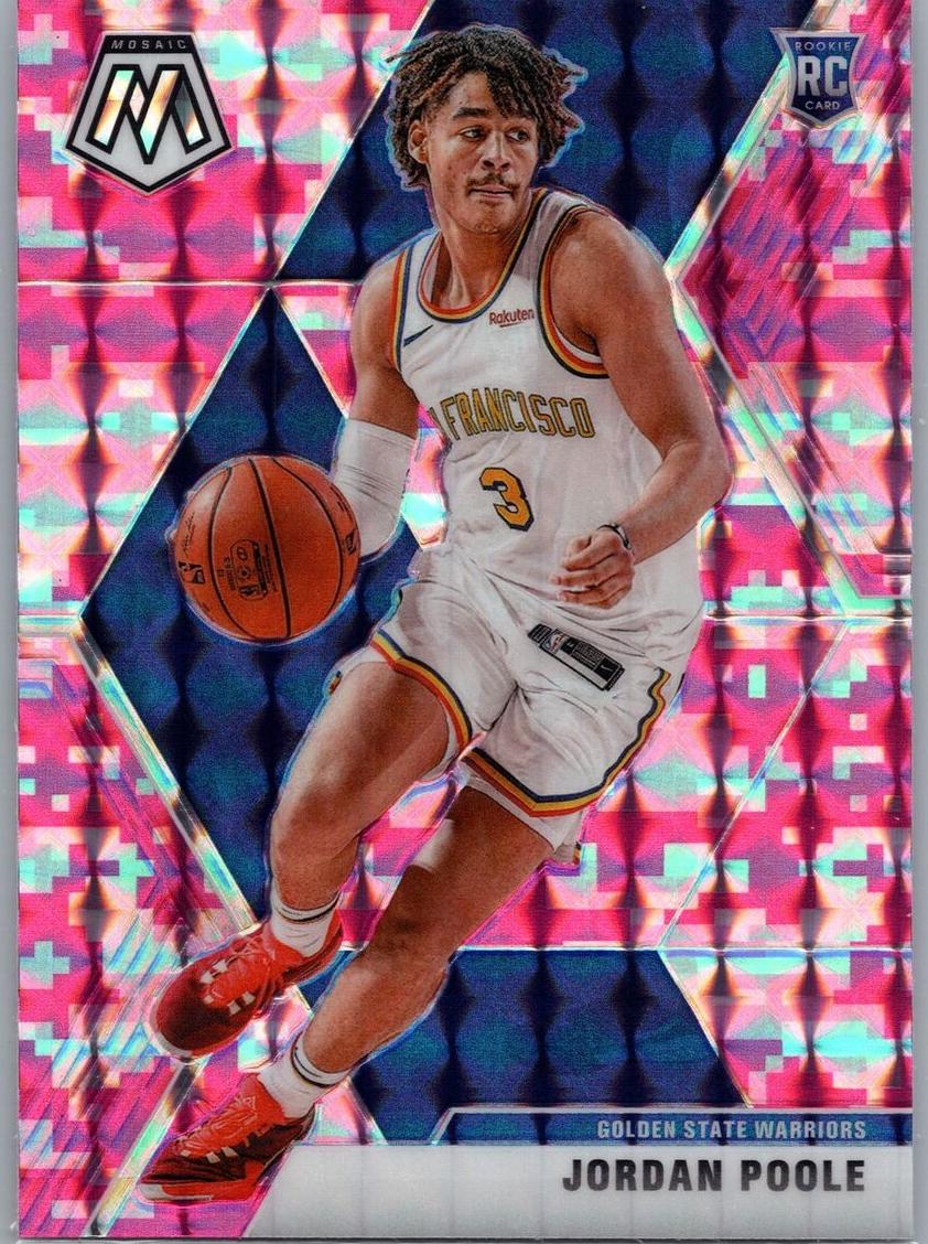 2019 Panini Mosaic Basketball Pink Camo Jordan Poole #228