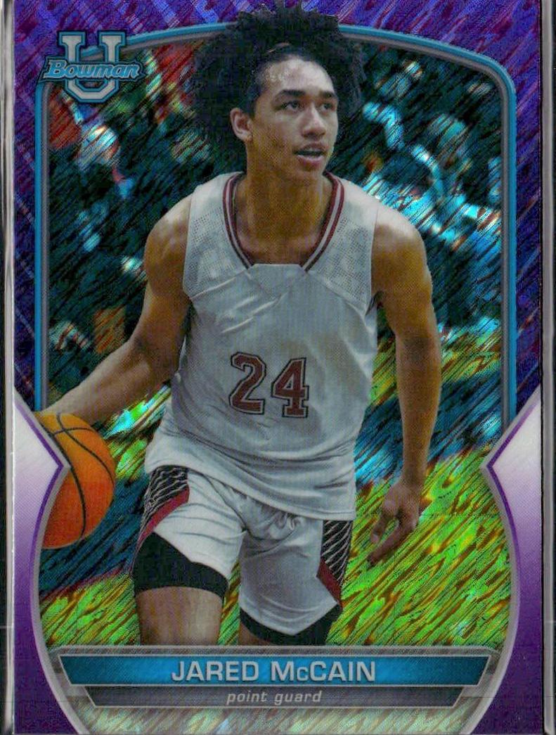 2022 Bowman Chrome University Basketball Purple Shimmer Jared McCain #27