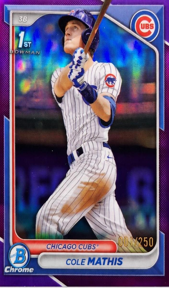2024 Bowman Draft Chrome Baseball Purple Refractor Cole Mathis #BDC-81