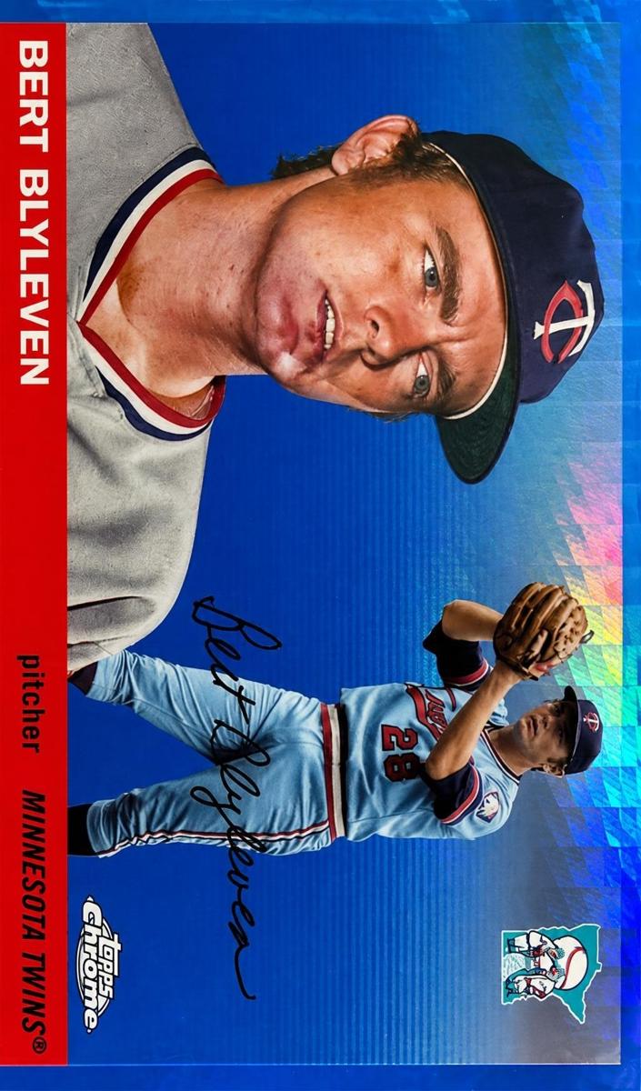 2025 Topps Chrome Platinum Baseball Blue Prism Refractor Bert Blyleven #452