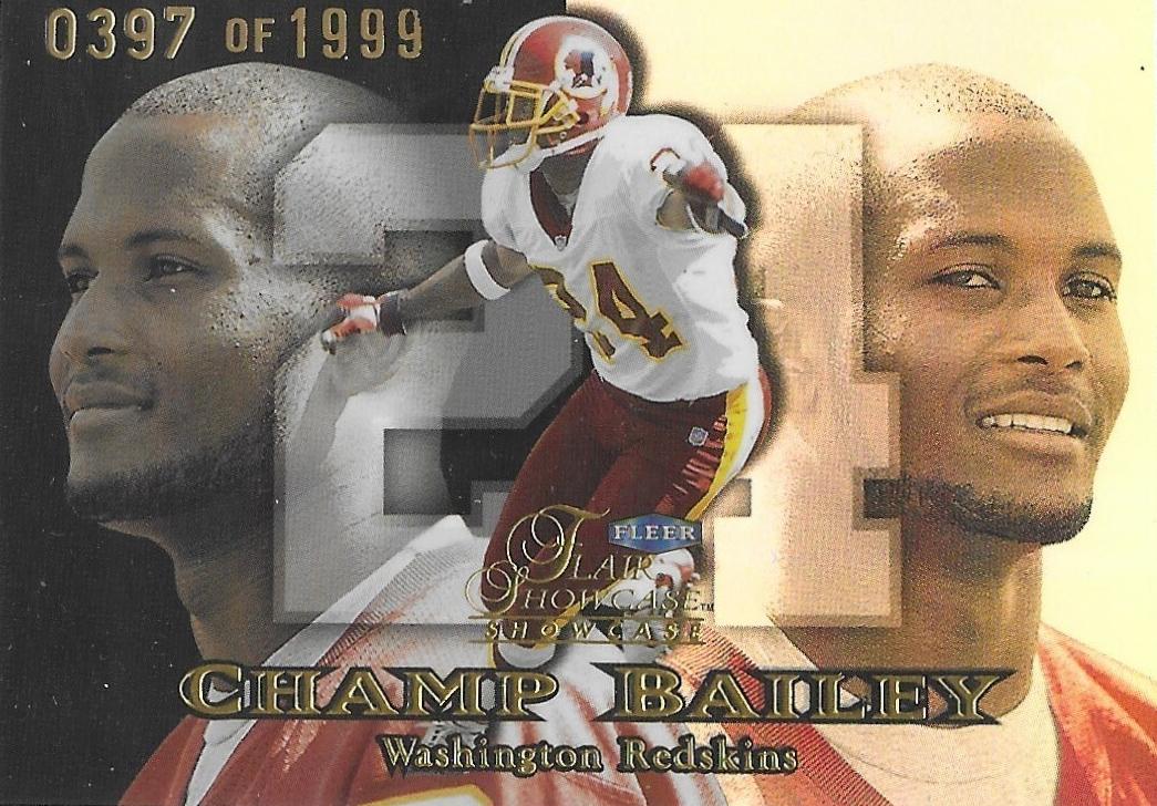 1999 Flair Showcase Football Champ Bailey #162