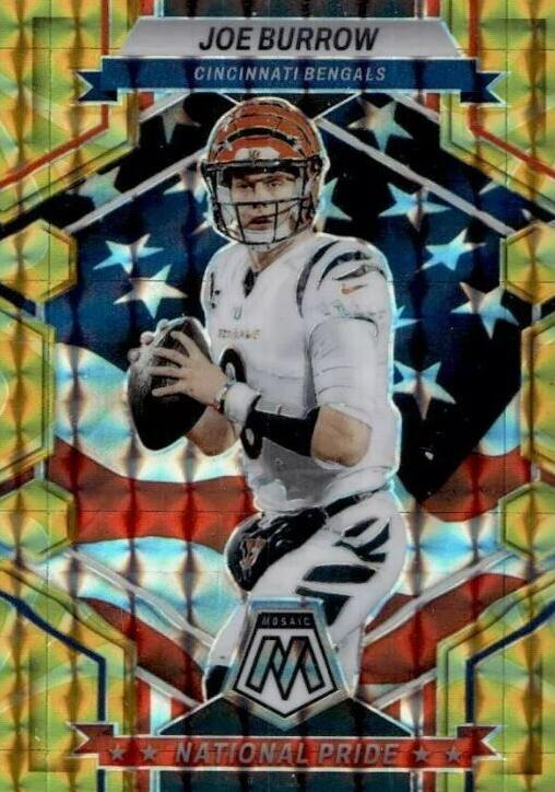 2023 Panini Mosaic Football Reactive Yellow Joe Burrow #254