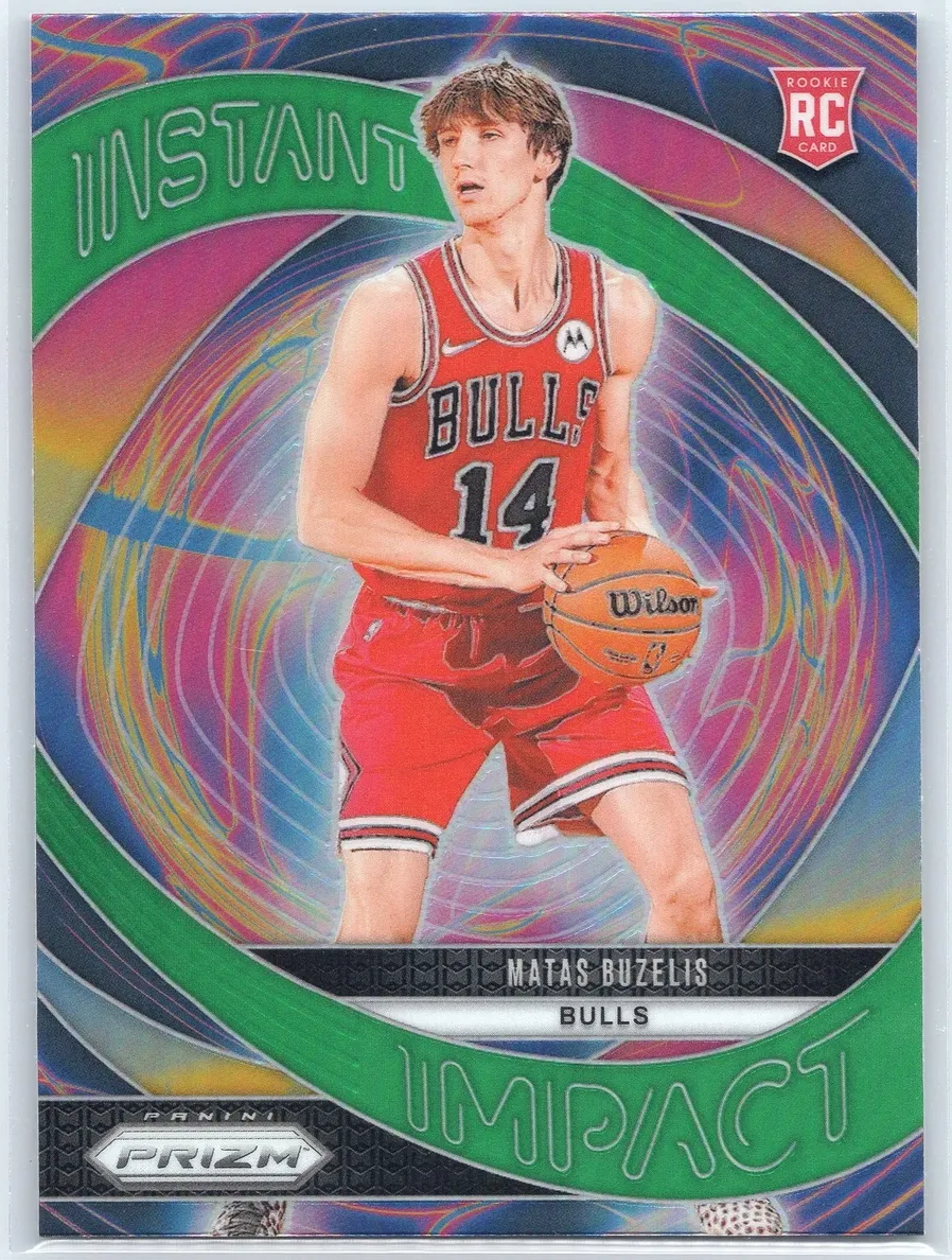 2024 Panini Prizm Basketball Green Matas Buzelis #14 PSA 10