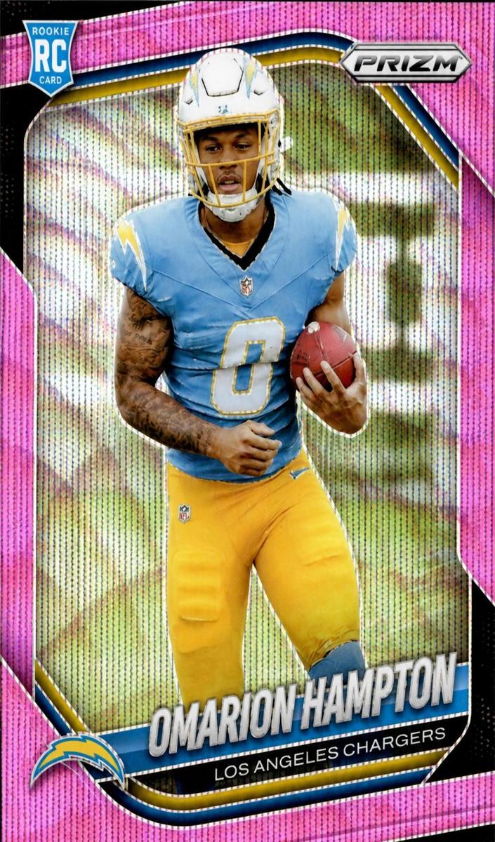 2025 Panini Prizm Football Pink Wave Omarion Hampton #355