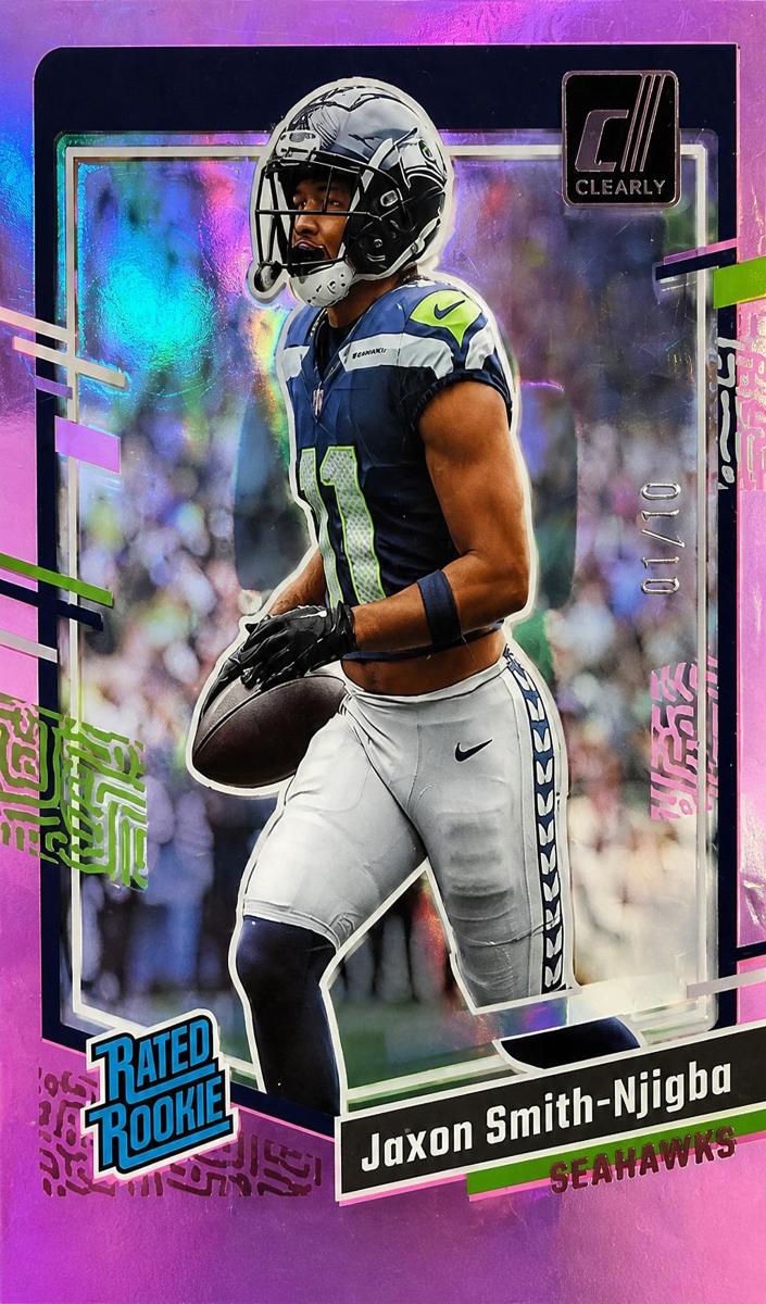 2023 Panini Clearly Donruss Football Pink Jaxon Smith-Njigba #67 PSA 9