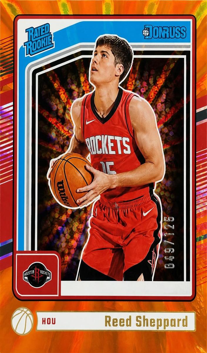 2024 Panini Donruss Basketball Holo Orange Laser Reed Sheppard #202