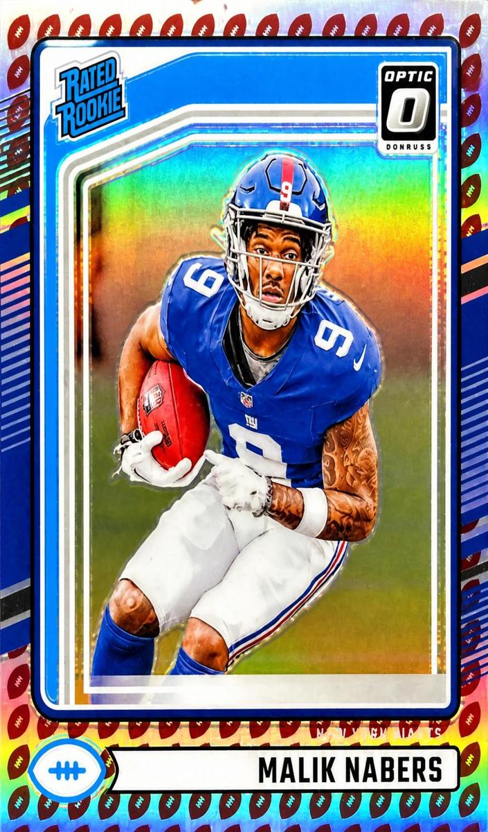 2024 Panini Donruss Football Football Emoji Malik Nabers #383 PSA 9