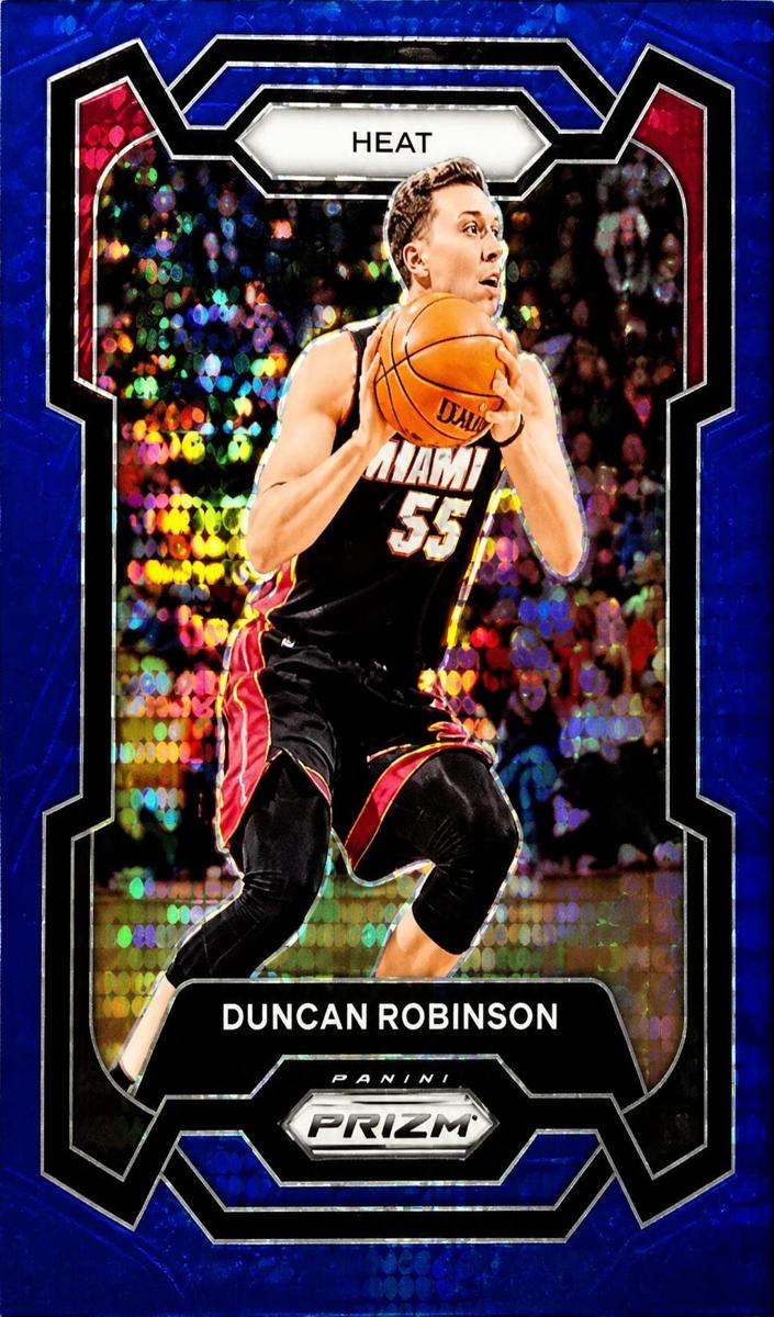 2023 Panini Prizm Basketball Blue Seismic Duncan Robinson #208