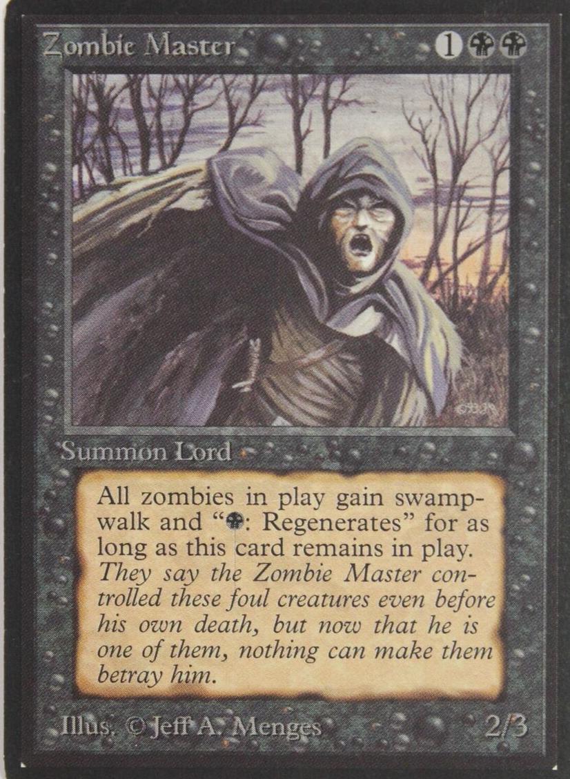1993 Magic The Gathering Beta Zombie Master #NNO