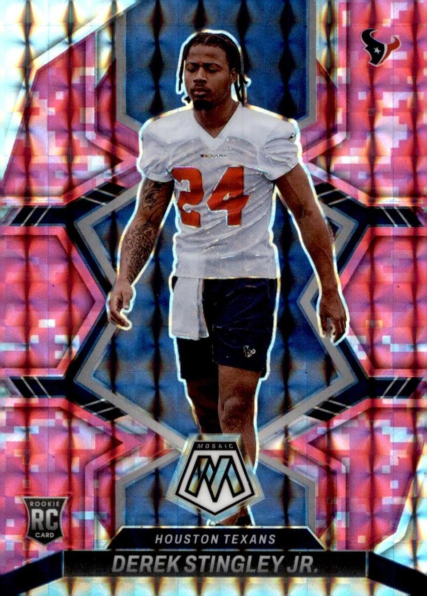 2022 Panini Mosaic Football Camo Pink Derek Stingley Jr. #343