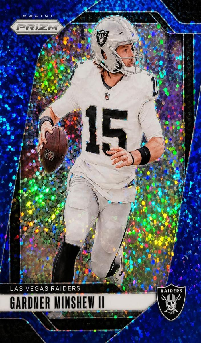 2024 Panini Prizm Football Blue Sparkle Gardner Minshew II #148