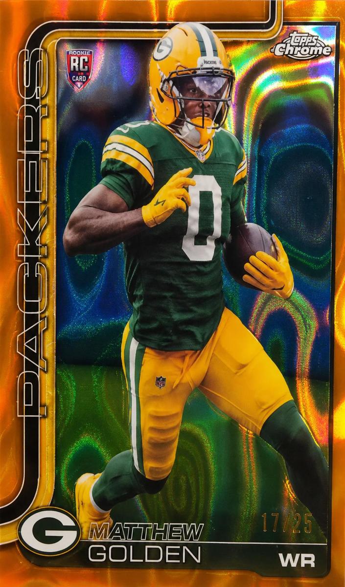 2025 Topps Chrome Football Orange Lava Refractor Matthew Golden #333