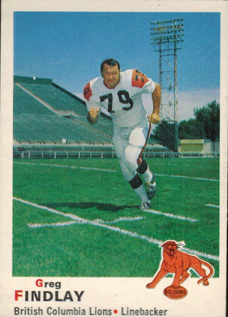 1970 O-Pee-Chee CFL Football Greg Findlay #35 PSA 8.5