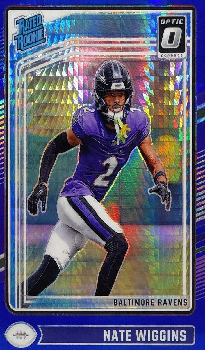 2024 Donruss Optic Football Blue Hyper Nate Wiggins #281