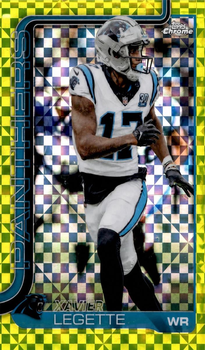2025 Topps Chrome Football Lime Green X-Fractor Xavier Legette #38