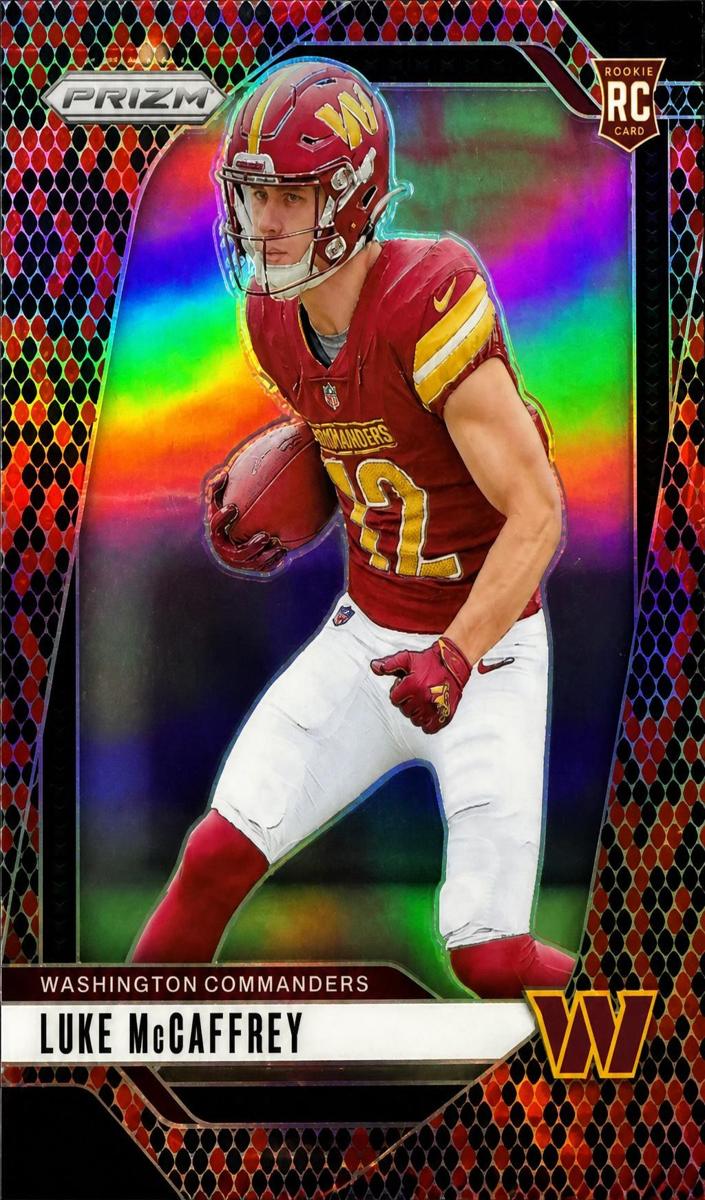 2024 Panini Prizm Football Snakeskin Luke McCaffrey #367 PSA 10