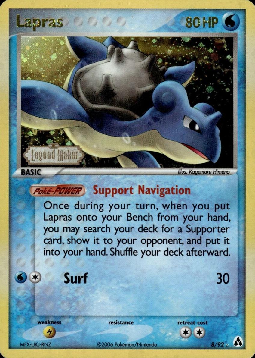 2006 Pokemon EX Legend Maker Lapras #8