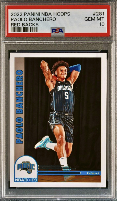 2022 Panini Hoops Basketball Red Back Paolo Banchero #281 PSA 9