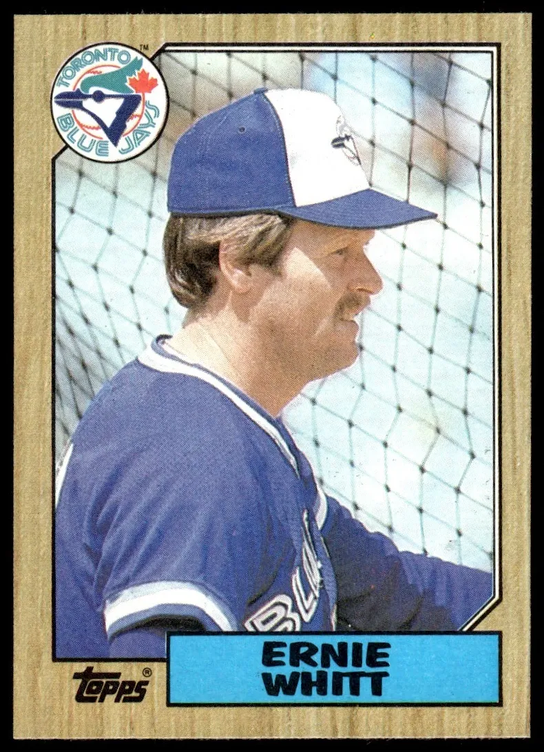 1987 Topps Baseball Ernie Whitt #698