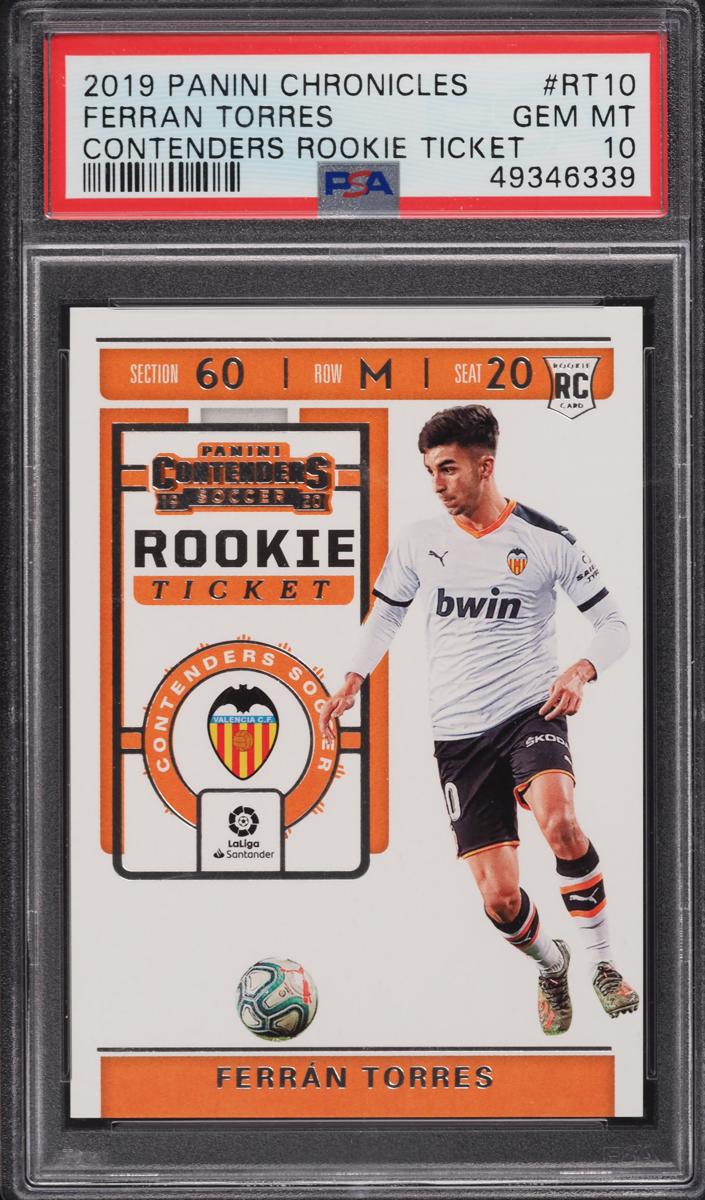 2019 Panini Chronicles Soccer Ferran Torres #RT-10 PSA 10