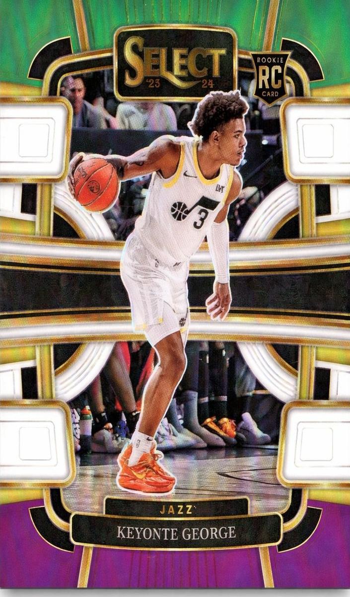 2023 Panini Select Basketball Green White Purple Keyonte George #75 PSA 9