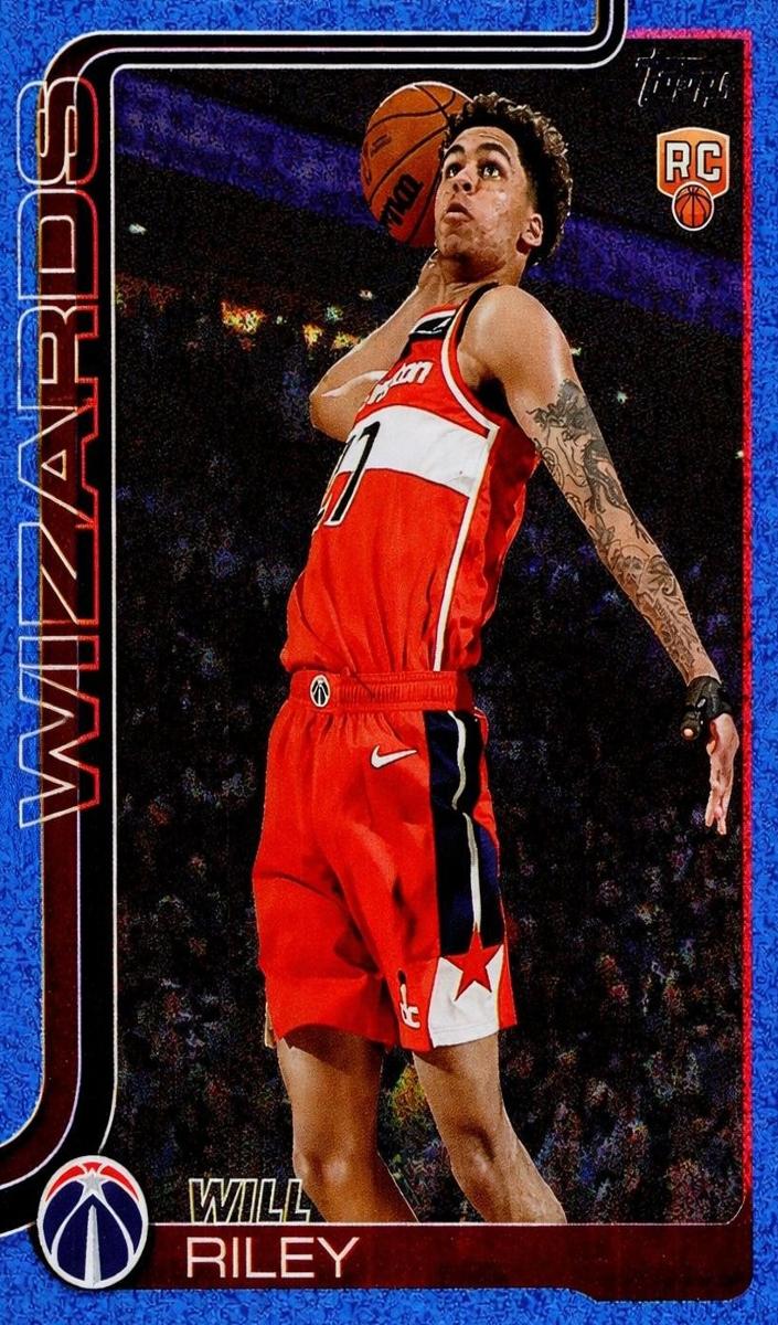 2025 Topps Basketball Blue Sandglitter Will Riley #221