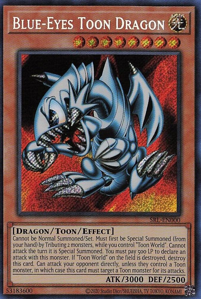 2023 Yu-Gi-Oh! Spell Ruler: 25th Anniversary Blue-Eyes Toon Dragon #SRL-EN000 PSA 8