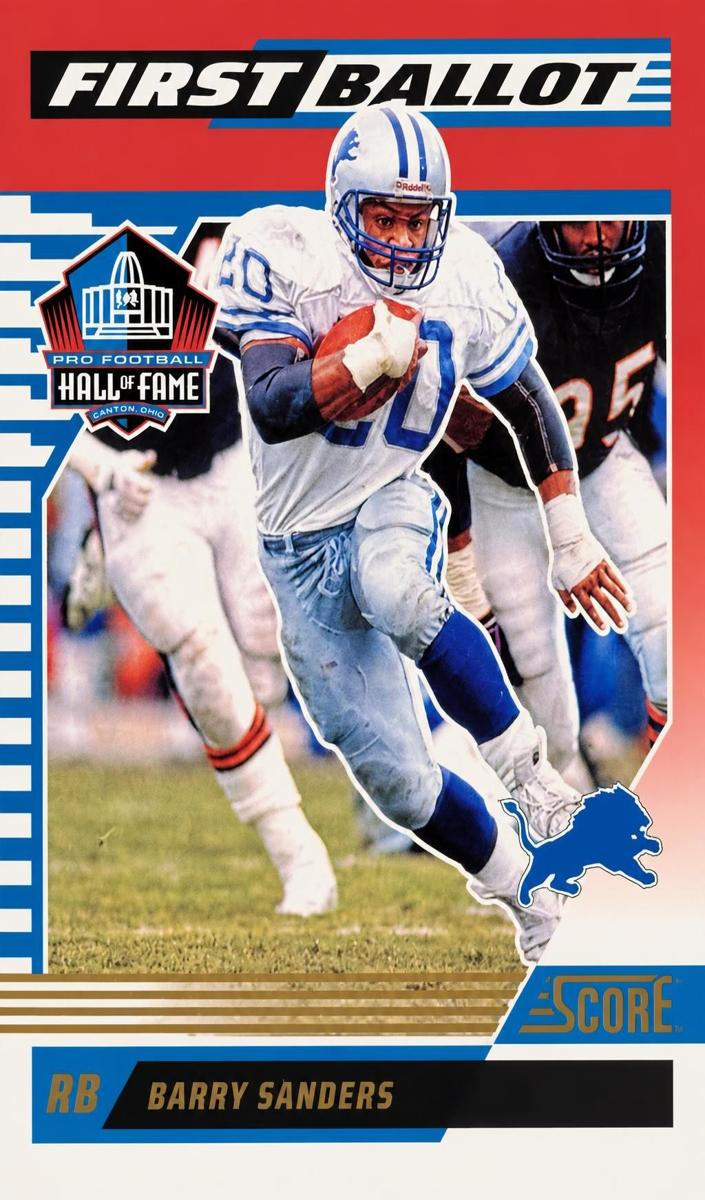2025 Panini Score Football Orange Barry Sanders #8