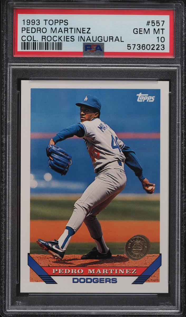 1993 Topps Baseball Colorado Rockies Inaugural Pedro Martinez #557 PSA 9