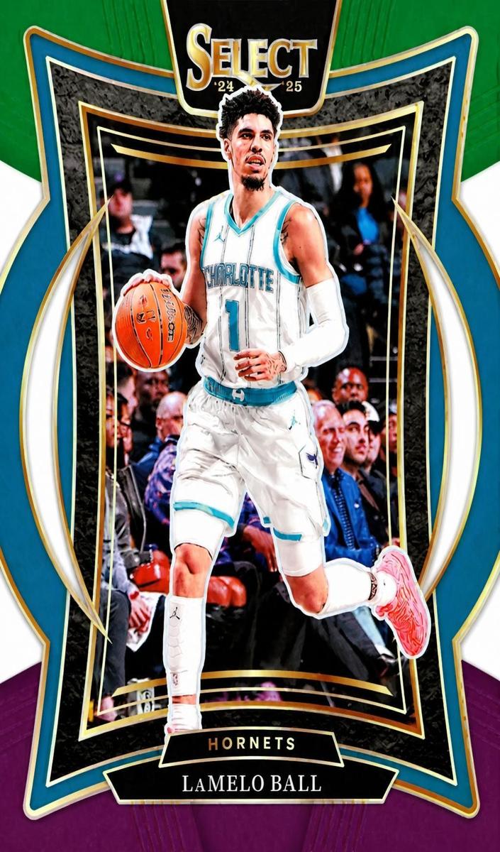 2024 Panini Select Basketball Green White Purple LaMelo Ball #31
