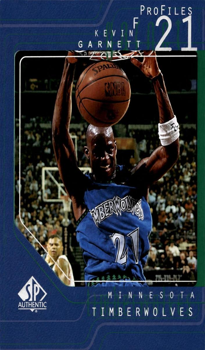 1997 SP Authentic Basketball Kevin Garnett #P12
