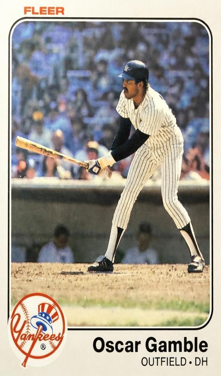 1983 Fleer Baseball Oscar Gamble #380 PSA 9