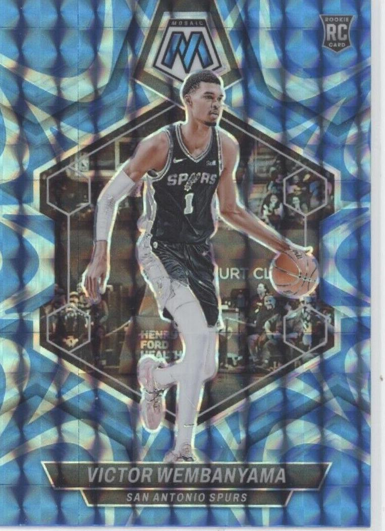 2023 Panini Mosaic Basketball Reactive Blue Victor Wembanyama #238 PSA 9