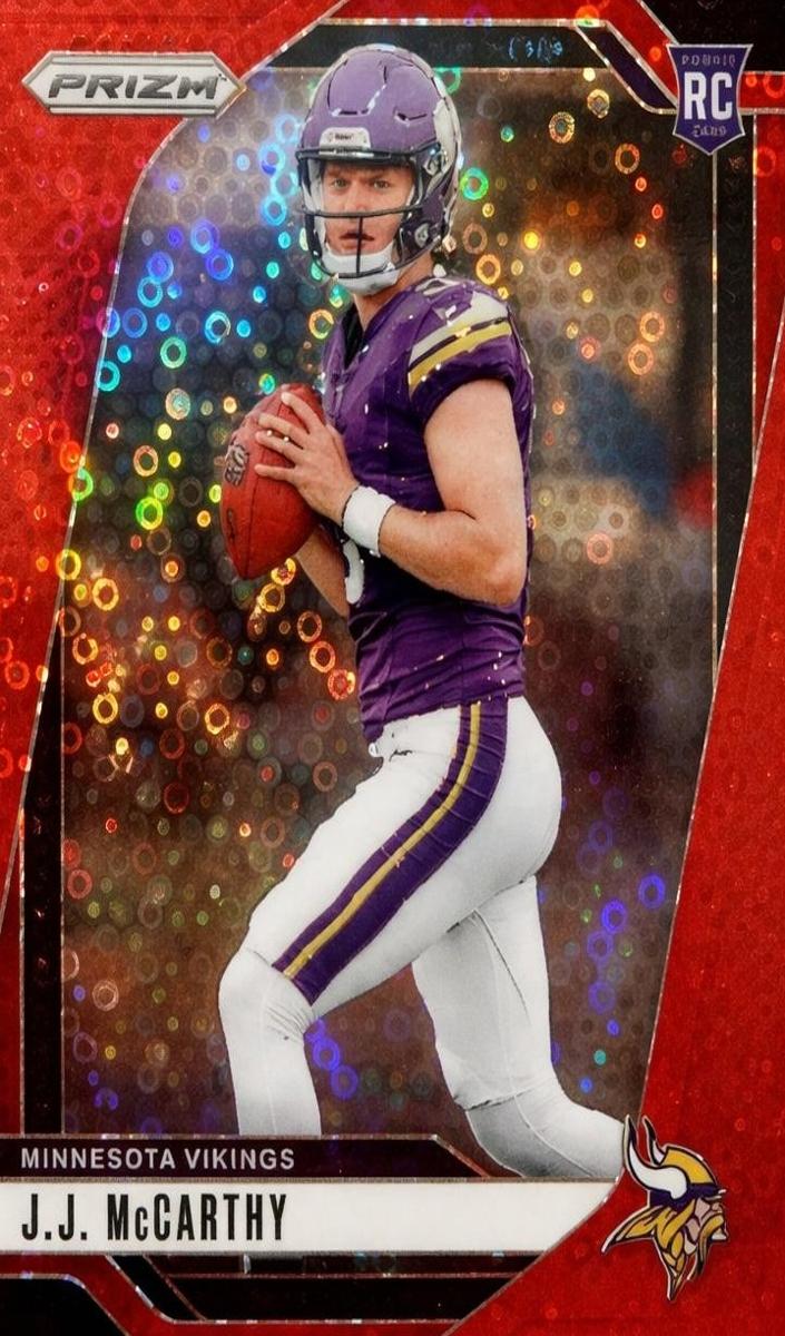 2024 Panini Prizm Football No Huddle Red J.J. McCarthy #400