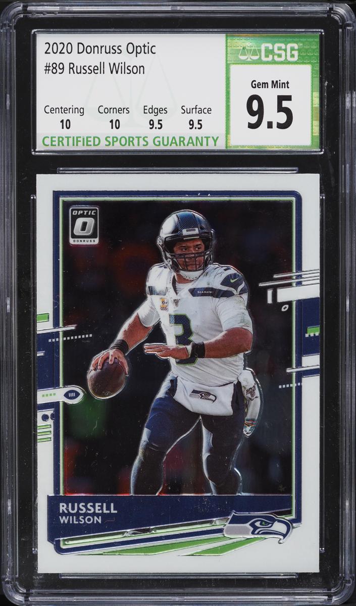 2020 Donruss Optic Football Russell Wilson #89 PSA 10