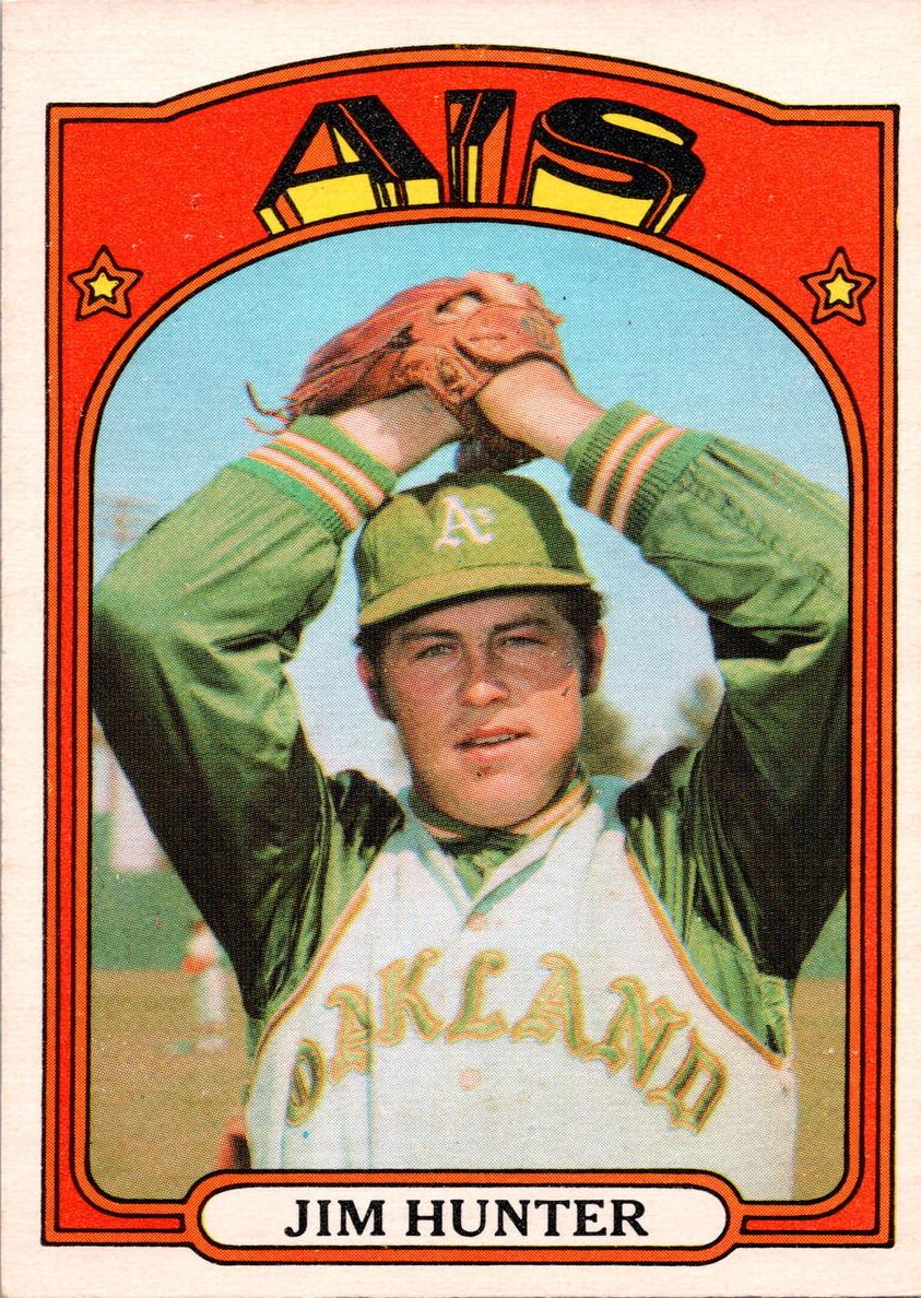 1972 O-Pee-Chee Baseball Jim Hunter #330 PSA 8
