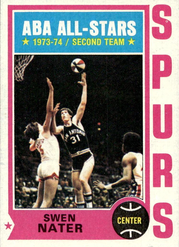 1974 Topps Basketball Swen Nater #205 PSA 7