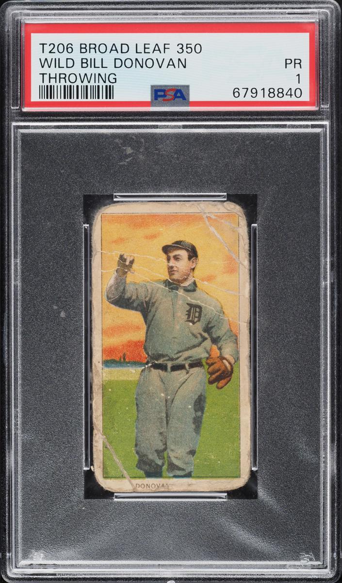 1909-11 T206 Baseball Throwing Wild Bill Donovan #NNO