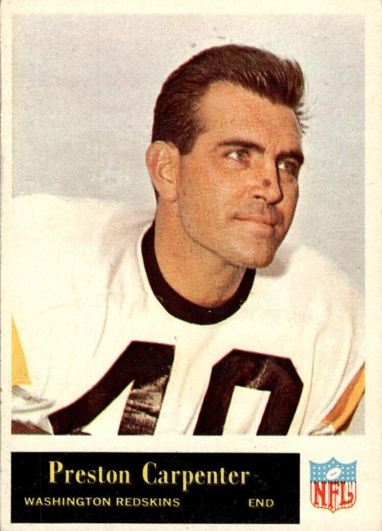 1965 Philadelphia Football Preston Carpenter #185 PSA 8