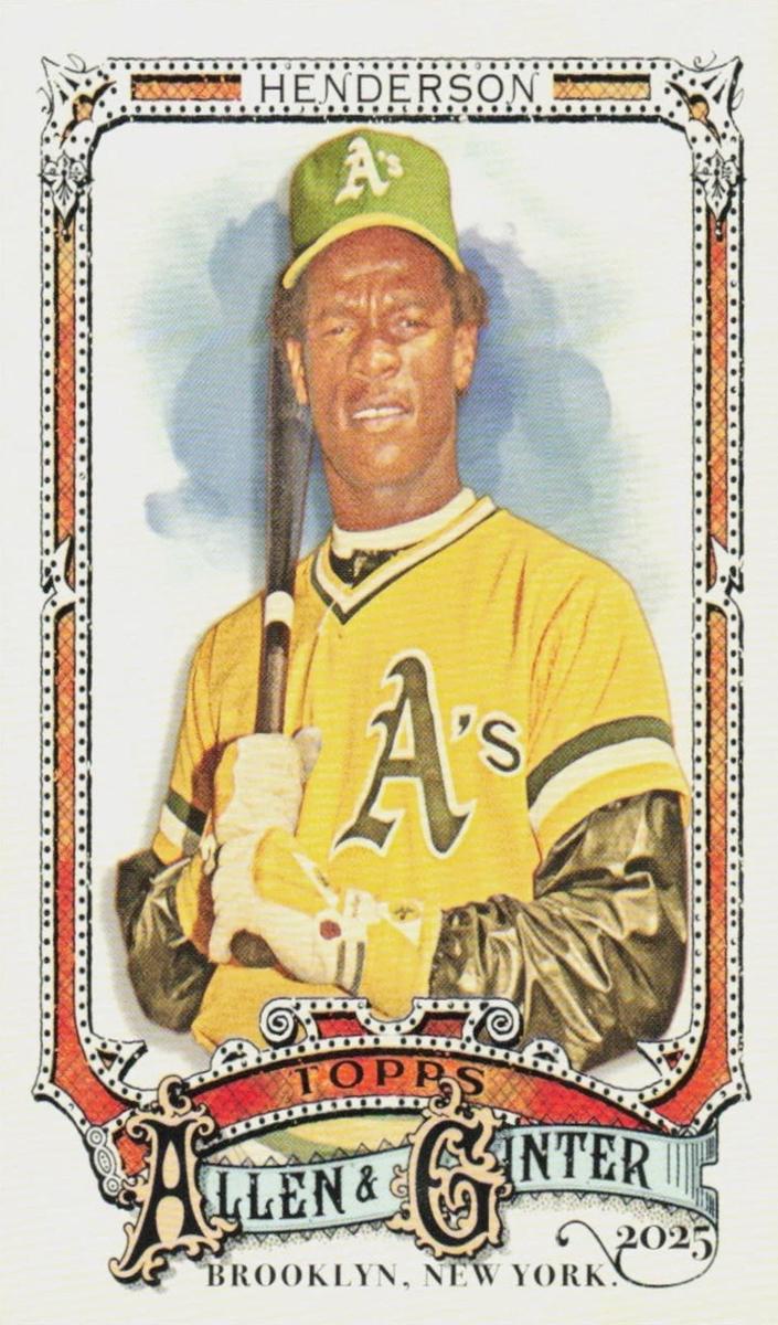 2025 Topps Allen & Ginter Baseball Rickey Henderson #25