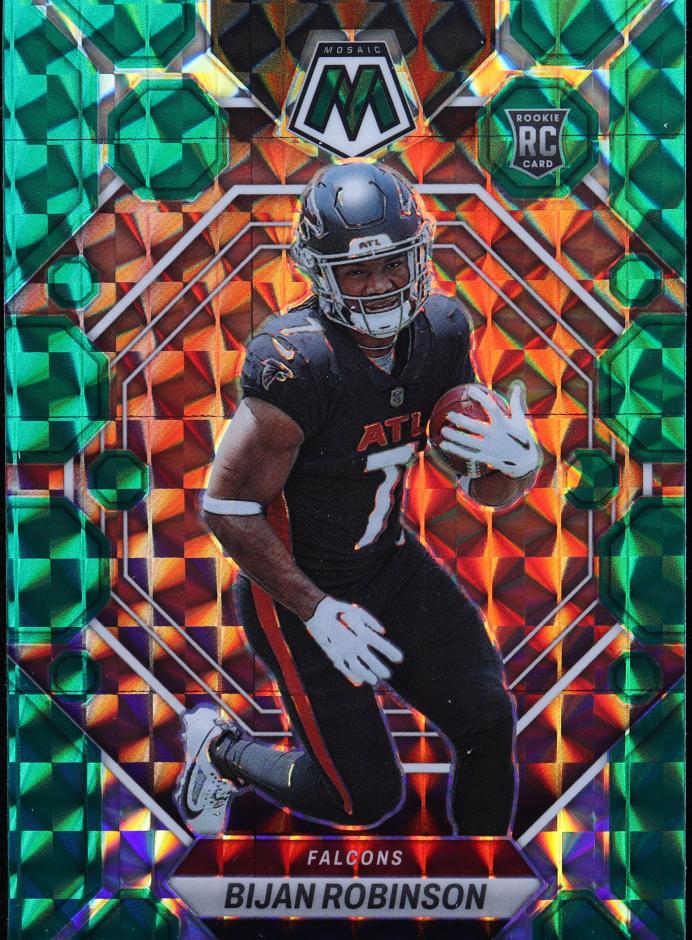2023 Panini Mosaic Football Green Bijan Robinson #284 PSA 9